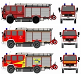 Loewe 4128 - H0 - 3-tlg. Set Ford Cargo - LF16-1  Feuerwehr